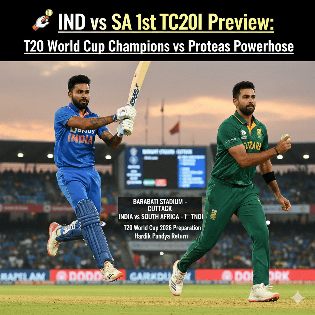 IND vs SA 1st T20I Preview: T20 World Cup Champions vs Proteas Powerhouse | Barabati Stadium Analysis