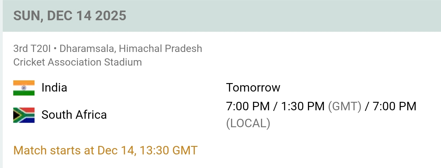 IND vs SA 3rd T20: धर्मशाला की ठंड में गूंजेगा ‘जीत’ का शोर? जानिए पिच रिपोर्ट, प्लेइंग 11 और मैच का पूरा हाल
